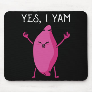 Sweet potato yam anniversary matching wedding mouse pad