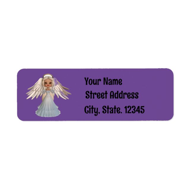 Sweet Praying Angel Return Address Label (Front)