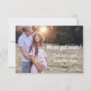 Sweet Pregnancy Announcement Card