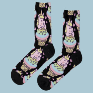 Sweet Pride Unicorn Ice Cream Socks