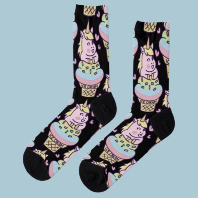 Sweet Pride Unicorn Ice Cream Socks (Creator Uploaded)