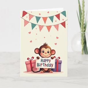 Sweet Primate Birthday Card