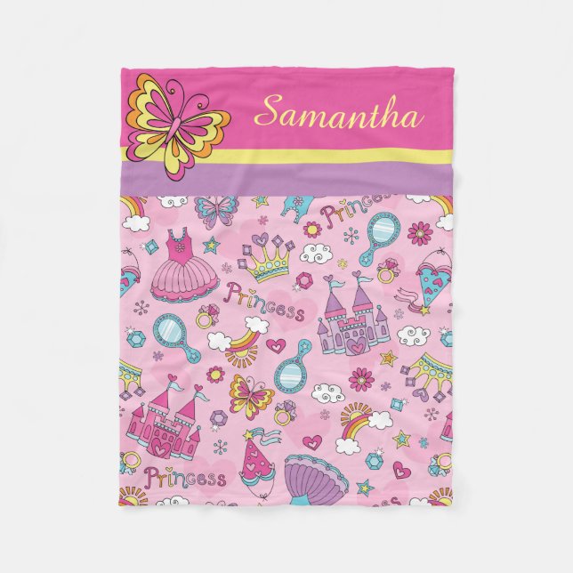 Sweet Princess Fleece Blanket (Front)