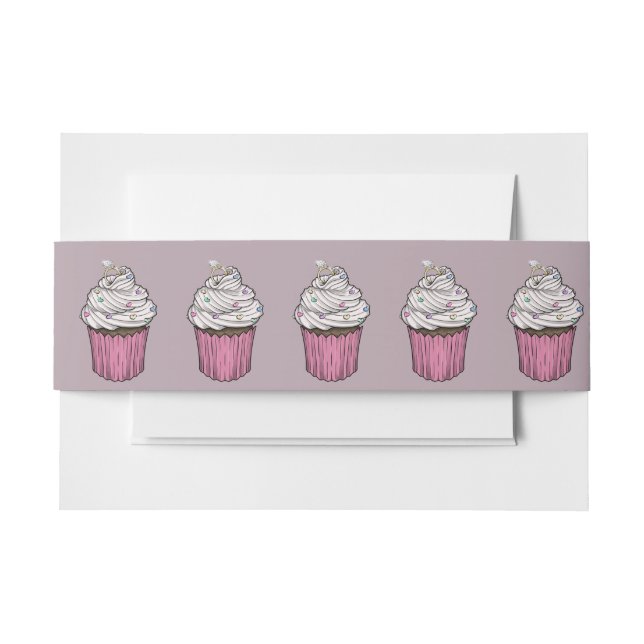 Sweet Proposal Cupcake Invitation Belly Band (Front Example)
