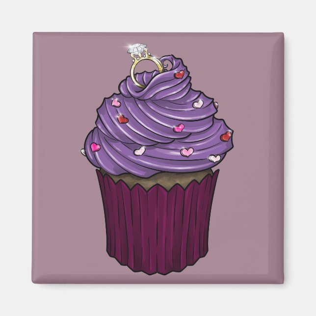 Sweet Proposal Cupcake Magnet (Front)