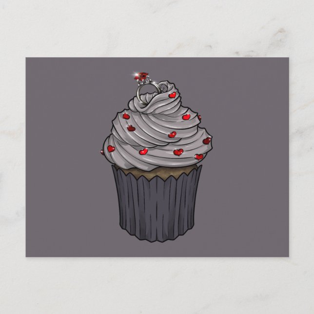 Sweet Proposal Cupcake Postcard (Front)