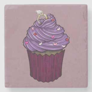 Sweet Proposal Cupcake Stone Coaster