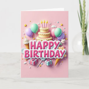 Sweet Puffy Letters Card