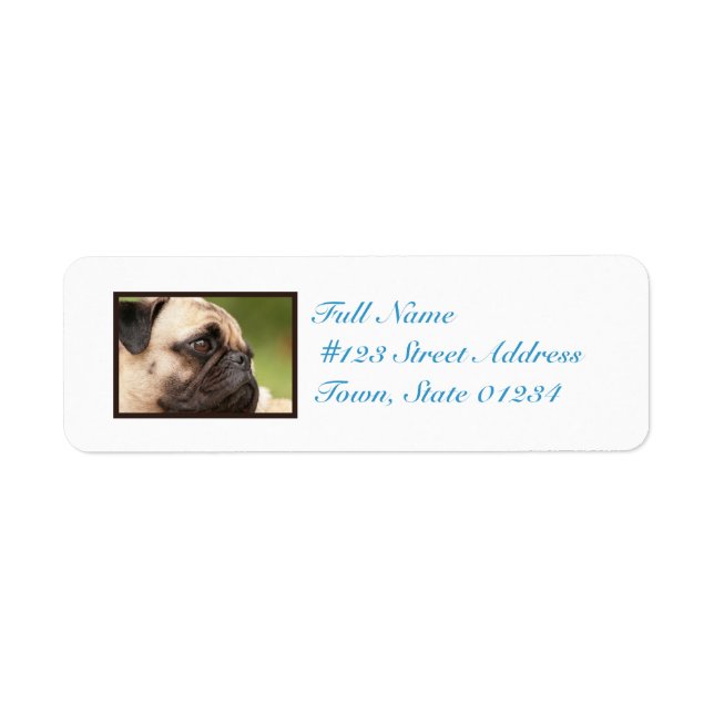 Sweet Pug Return Address Label (Front)