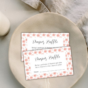 Sweet Pumpkin Baby Shower Diaper Raffle  Enclosure Card