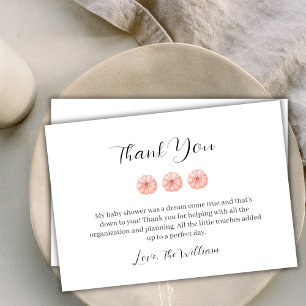 Sweet Pumpkin Baby Shower  Thank You Card