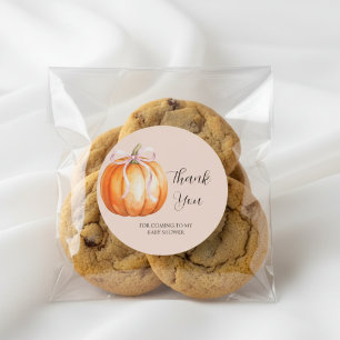 Sweet Pumpkin Baby Shower Thank You Classic Round Sticker