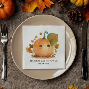 Sweet Pumpkin Fall Baby Shower Napkin