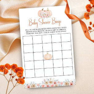 Sweet Pumpkin Floral Bingo Baby Shower
