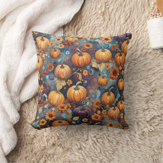 Sweet Pumpkins Fall Pattern Cushion