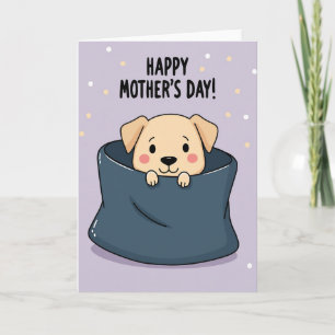 Sweet Pup Love For My Wife Card
