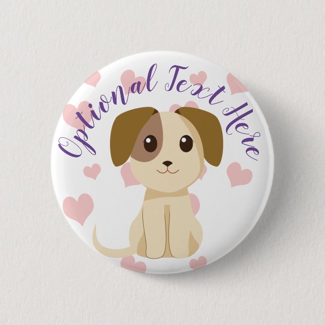 Sweet Puppy  6 Cm Round Badge (Front)
