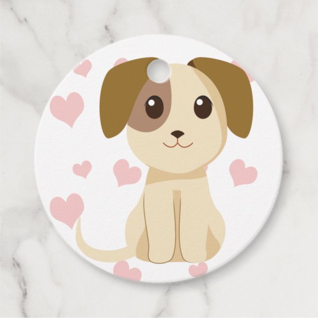 Sweet Puppy  Favour Tags (Front)