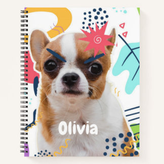 Sweet Puppy Patterned Notebook – Personalised 