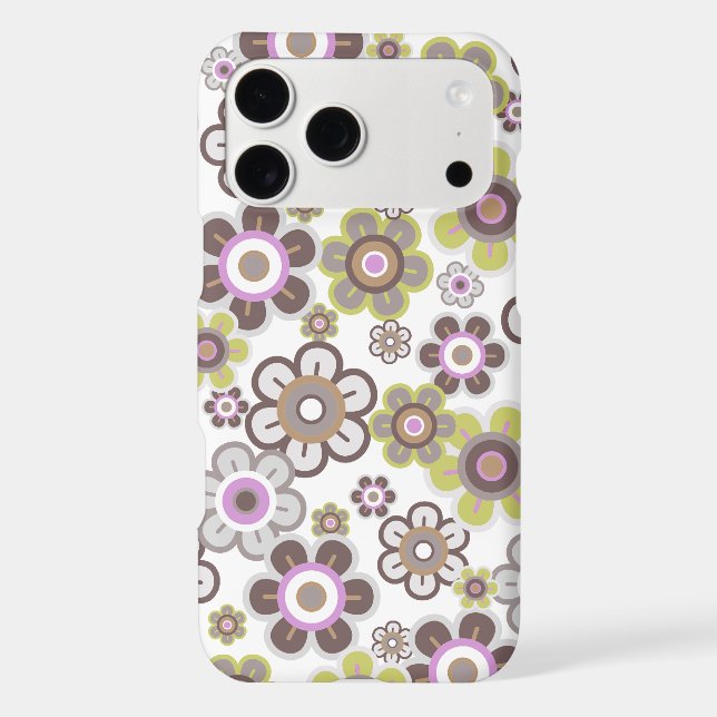 Sweet Purple Candy Daisies Flowers Girly Pattern (Back)