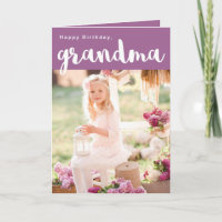 Sweet Purple Happy Birthday Grandma Photo