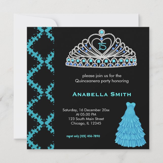 Sweet Quinceanera Invitation (Front)