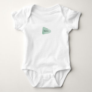 Sweet Quote Newborn Mint Green Shape Baby Romper Bodysuit