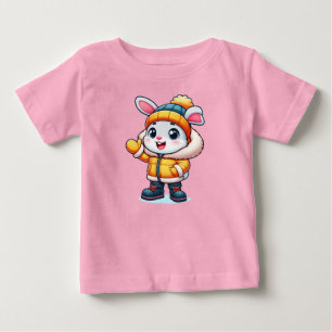 Sweet rabbit in winter baby T-Shirt