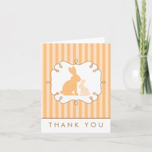 Sweet Rabbits Baby Shower Thank You Card