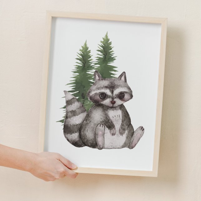 Sweet Racoon Pine Tree Woodland Nursery Decor (Sweet Raccoon Pine Tree Woodland Nursery Decor)