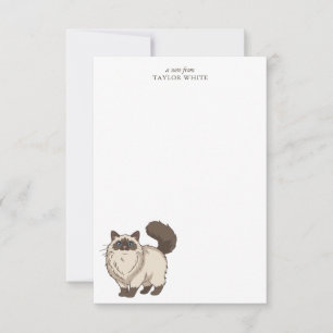 Sweet Ragdoll Cat Personalised Thank You Card
