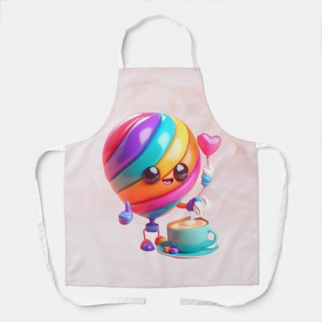 Sweet Rainbow Barista Apron (Front)