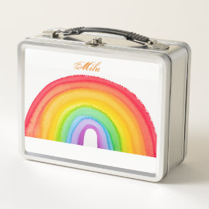 Sweet rainbow metal lunch box