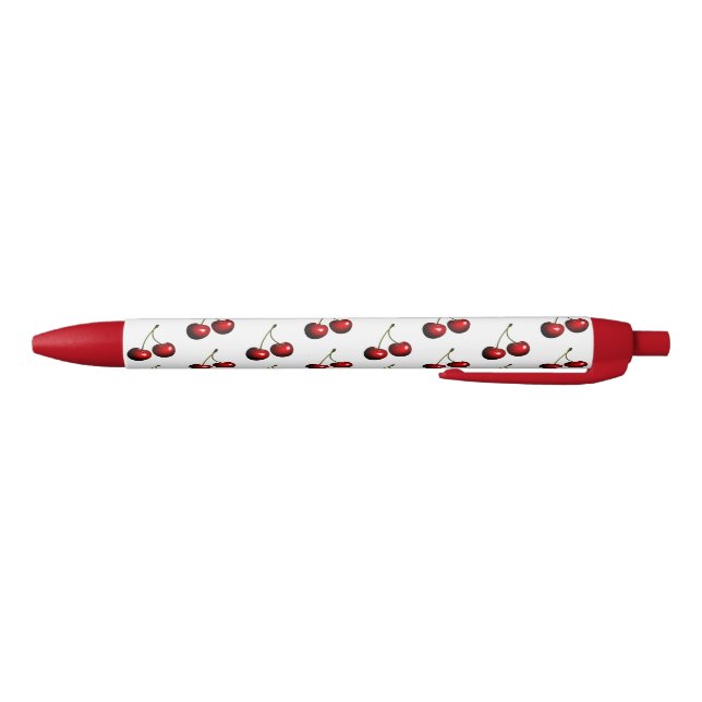 Sweet Red Cherries Blue Ink Pen (Bottom)