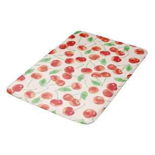 Sweet Red Cherry Pattern Bath Mat