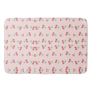 Sweet Red Cherry Pattern Bath Mat