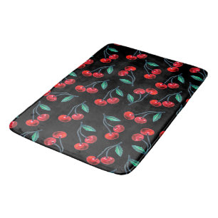 Sweet Red Cherry Pattern Bath Mat