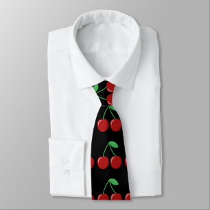 Sweet Red Cherry Pattern Tie
