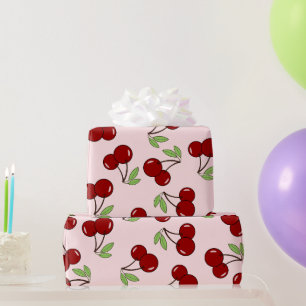 Sweet Red Cherry Pattern Wrapping Paper
