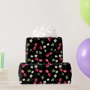 Sweet Red Cherry Pattern Wrapping Paper