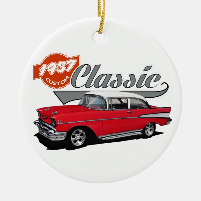 Sweet Red Classic Ceramic Ornament (Front)