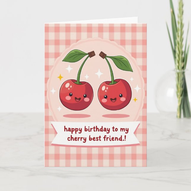 Sweet Red Fruit Birthday Card (Front)