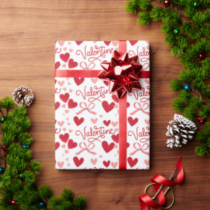 Sweet Red hearts love pattern valentines Wrapping Paper