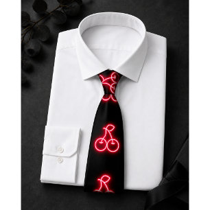 Sweet Red Neon Cherry Pattern Tie