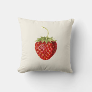 Sweet Red Strawberry (by Louis C.C. Krieger) Cushion
