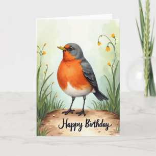 Sweet Redbreast Bird Card