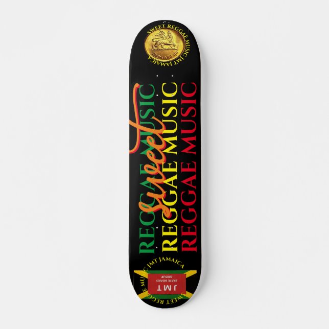 SWEET REGGAE MUSIC 7 3/4" Skateboard Deck (Front)