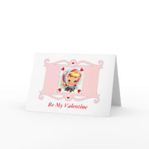 Sweet Retro Valentine Girl
