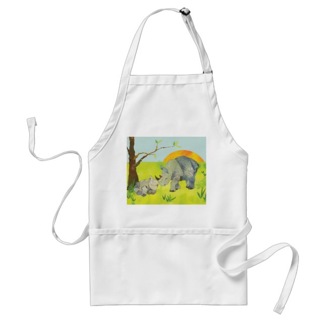 Sweet Rhino Mum and Baby Standard Apron (Front)