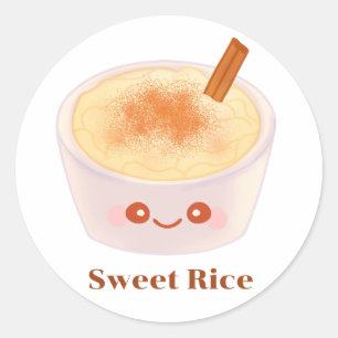 Sweet Rice pudding Arroz Con Leche Mexicano  Classic Round Sticker